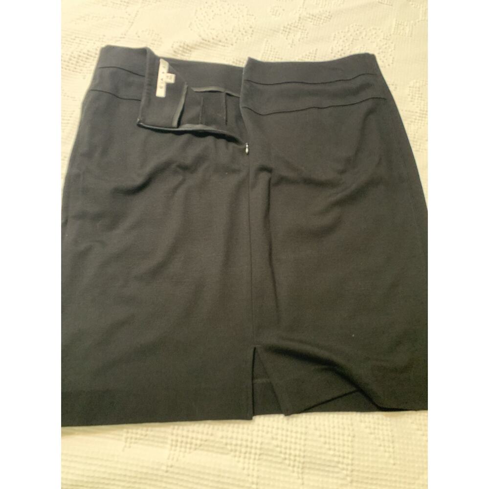 Cabi Black Stretch Knit Absolute Ruffle Blazer Skirt Suit Large 14 Work Career - Picture 15 of 16